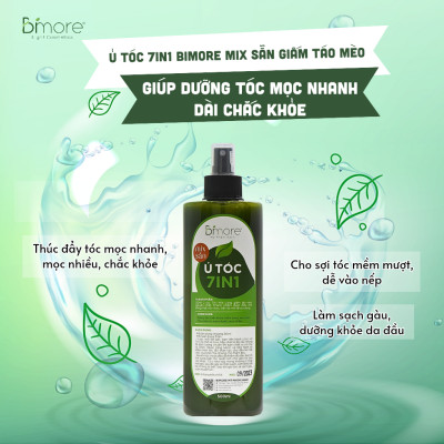 Hỗn Hợp Ủ Tóc 7in1 Mix Sẵn Giấm Táo Mèo Dưỡng Tóc Chắc Khỏe, Mềm Mượt, Sạch Gàu 500ml