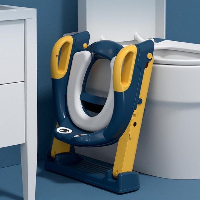 Bệ Thu Nhỏ Bồn Cầu, Thang Bô Vệ Sinh Cho Bé Có Đệm Lót Cao Cấp
