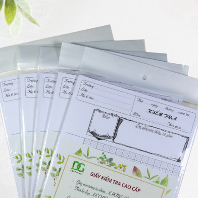 Giấy kiểm tra 4 ô ly kẻ bảng sẵn rất tiện lợi, giấy rất dày viết êm không hằn lem viết được tất cả các loại bút 12 tờ đôi GKTL1-02 Green Art - Hàng chính hãng