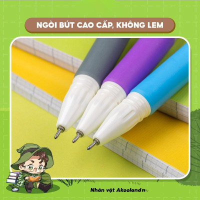 Bút Gel 0.5 mm - Nhân Vật Akooland Tahi - Thiên Long Gel-012/AK - Mực Tím