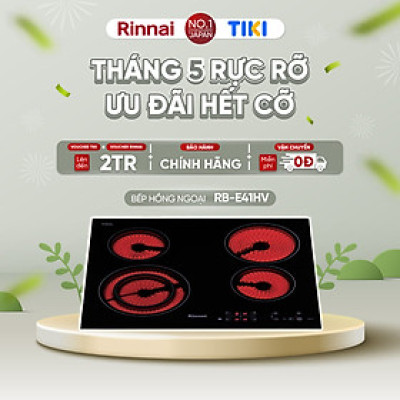 Bếp hồng ngoại Rinnai RB-E41HV mặt kính Schott 6000W - Hàng chính hãng.