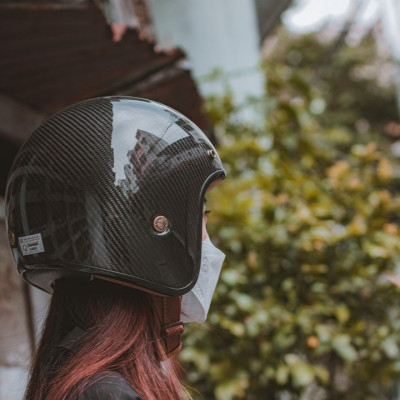 Mũ bảo hiểm 3/4 Cao Cấp Bulldog Heli Carbon - Phong Cách Cổ Điển