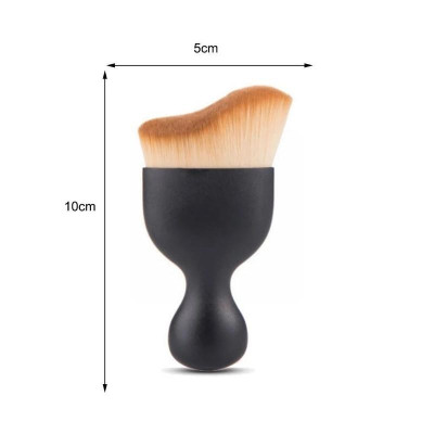 Chổi quét mini đầu cong sợi lông mềm dùng vệ sinh nội thất ô tô/ bảng điều khiển/ cửa thoát khí