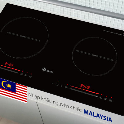 Bếp Điện Từ Đôi Nhập Khẩu SOWUN SW1222 ,Mặt Kính CERAMIC Cao Cấp Chịu Được Nhiệt Độ Cao