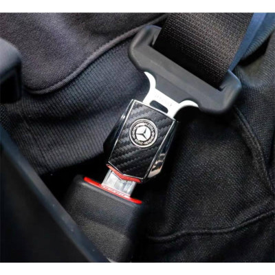 Chốt Cài Dây An Toàn Xe Hơi, Chốt Cài Full Logo Hãng Xe Loại Cao Cấp có đầu nối với dây an toàn màu da cacbon đẳng cấp