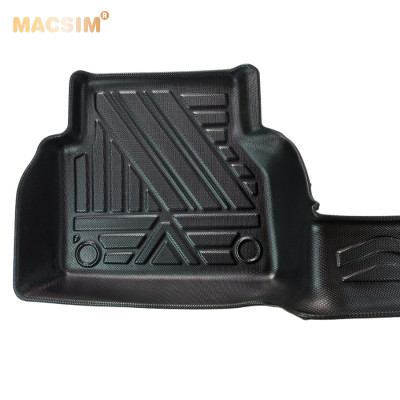 Thảm lót sàn xe ô tô Audi A7 2019-2021 qd Nhãn hiệu Macsim chất liệu nhựa TPE cao cấp màu đen