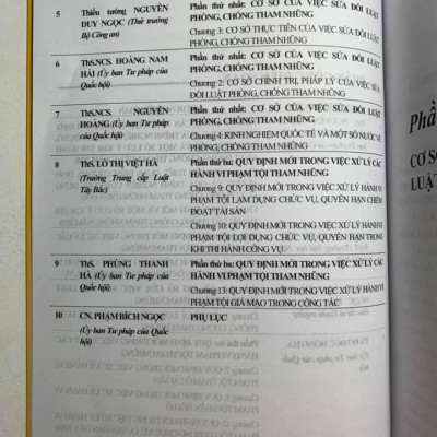 Pháp Luật về phòng, chống tham nhũng và xử lý các hành vi phạm tội