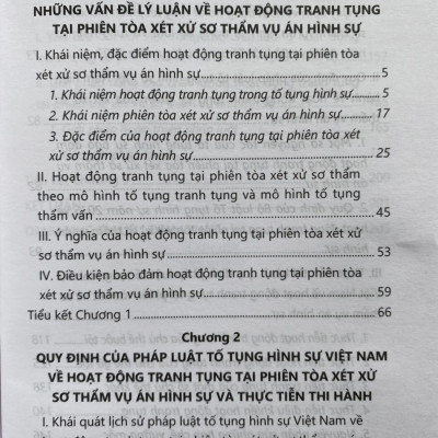 Hoạt Động Tranh Tụng Tại Phiên Tòa Xét Xử Sơ Thẩm Vụ Án Hình Sự