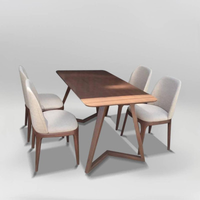 Bộ bàn ăn Scorden ghế Grace không tay