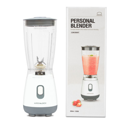 Máy xay sinh tố Lock&Lock 600ml Personal Blender màu trắng EJM436WHT - Hàng chính hãng, thao tác 1 chạm, lưỡi xay bén - JoyMall