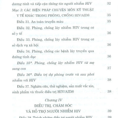 Sách Luật Phòng Chống Vi Rút Gây Ra Hội Chứng Suy Giảm Miễn Dịch Mắc Phải Ở Người (HIV/AIDS) (Hiện hành) (Sửa Đổi Bổ Sung Năm 2020)