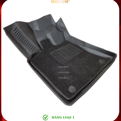 Thảm lót sàn ô tô 2 lớp cao cấp dành cho xe Audi Q5 2010 - 2018 (sd) nhãn hiệu Macsim chất liệu TPE màu đen