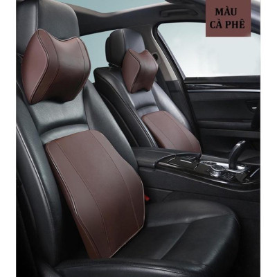 Bộ Tựa Lưng Cao Su Non Nguyên Khối Bọc Da Cao Cấp 3 màu đen, nâu, be thoáng khí chống mỏi