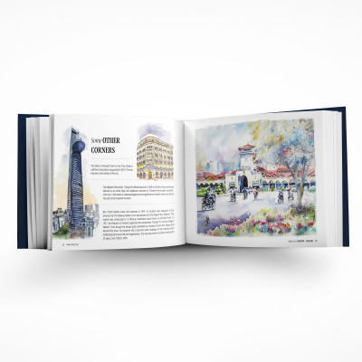 SIGHTS OF A CITY SAIGON - CHOLON - Họa sĩ Phạm Công Tâm - (Sách Tranh & Ký Họa, Ấn Bản Tiếng Anh, bìa cứng)