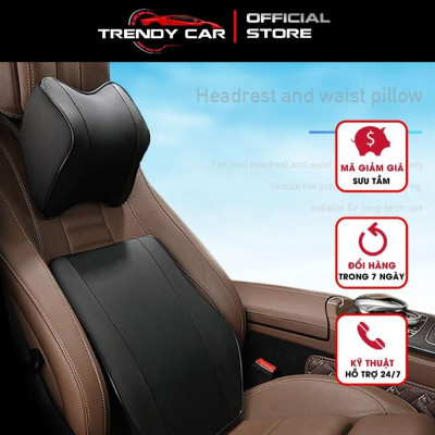 Bộ Tựa Lưng Cao Su Non Nguyên Khối Bọc Da Cao Cấp 3 màu đen, nâu, be thoáng khí chống mỏi