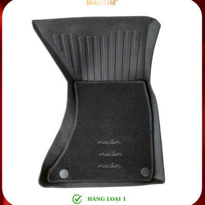 Thảm lót sàn ô tô 2 lớp cao cấp dành cho xe Audi Q5 2010 - 2018 (sd) nhãn hiệu Macsim chất liệu TPE màu đen