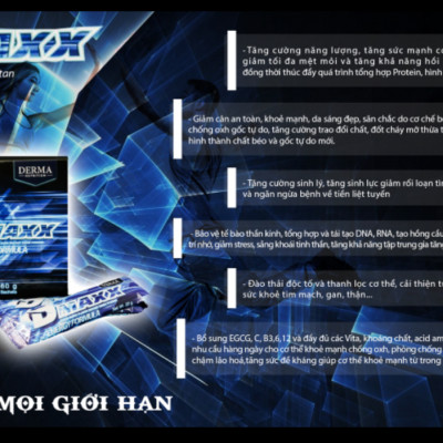 DMAXX thức uống bổ sung vitamin năng lượng có đường DAMODE 28 gói dùng thử màu xanh