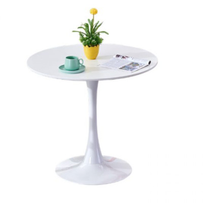 Bộ bàn tiếp khách 2 ghế Eames  thân nhựa trong suốt nệm PVC chân gỗ bàn chân trụ mặt tròn 60cm Bộ bàn ghế nhỏ gọn tiết kiệm diện tích SL TE TULIP 2-06W / DSW-PC3 Livingroom Compact Table Set