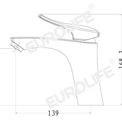 Vòi lavabo nóng lạnh Eurolife EL-1002S (Trắng bạc)