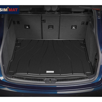Thảm lót cốp xe ô tô Porsche Macan 2014+ nhãn hiệu Macsim 3W chất liệu TPE cao cấp màu đen