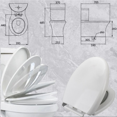 BỒN CẦU MỘT KHỐI  CAO CẤP MÃ S-1105.1 ( SPIRIT )