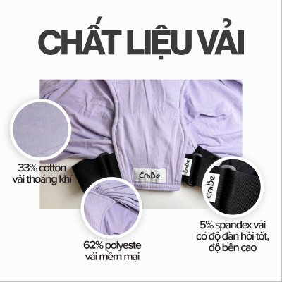 [Thiết Kế Mới - Màu Olive] Địu Vải Em Bé Sling Baby Sling Nova/Nova Plus Dễ Địu Êm Vai An Toàn Cho Bé 0–24 Tháng