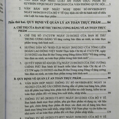 Sách Luật An Toàn Thực Phẩm – Công Tác Thanh Tra Kiểm Tra Bảo Đảm An Toàn Vệ Sinh Thực Phẩm Trong Các Đơn Vị, Doanh Nghiệp, Quán Ăn, Nhà Hàng, Khách Sạn - V2305D