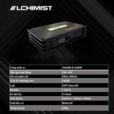 Bộ xử lý DSP 12 kênh tích hợp Amply Alchimist AD 12H 1020 định dạng APTX Bluetooth lossless cao cấp