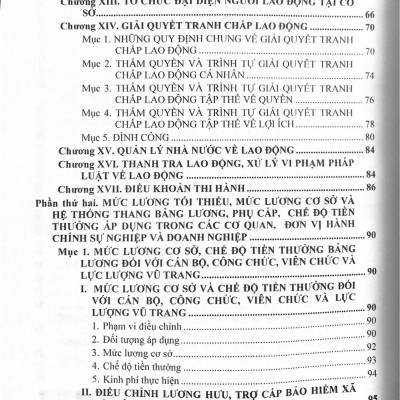 Bộ luật Lao động và Hệ thống thang bảng lương, phụ cấp, chế độ tiền lương, tiền thưởng đối với người hưởng lương làm việc
