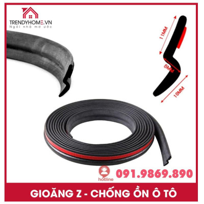 Combo Gioăng cao su chống ồn cho xe hơi Sedan (Gioăng D, P, Z, B lõi thép) Loại sản phẩm chống ồn xe ô tô cao cấp