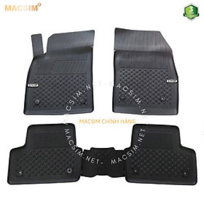 Thảm lót sàn ô tô nhựa TPE Silicon Mercedes E Class 2016-2021 (W213-E180/E200/E300) Black Nhãn hiệu Macsim