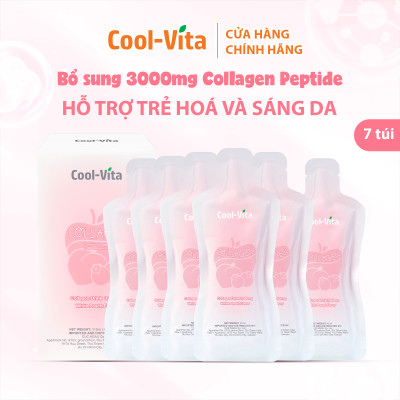 Combo Bộ Collagen Uống Hỗ Trợ Trẻ Hóa Sáng Da & Enzyme Chiết Xuất Từ Trái Cây và Rau Củ Hỗ Trợ Tiêu Hoá, Thanh Lọc Cơ Thể Coolvita (2 Hộp)