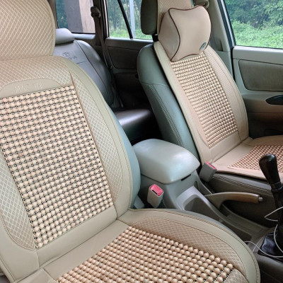 Lót Ghế ô tô Chất Liệu Da Cao Cấp Phủ 1 Ghế Trước,Có Đan Hạt Gỗ Chống Nóng, Massage Lưng cao cấp