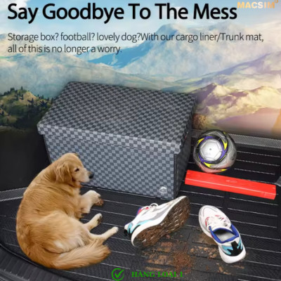 Thảm lót cốp ô tô nhựa TPU Honda HR-V third generation 2023 + Nhãn hiệu Macsim