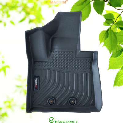 Thảm lót sàn (3 hàng ghế) Kia Sorento 2014  - 2020 Nhãn hiệu Macsim chất liệu nhựa TPE cao cấp màu đen