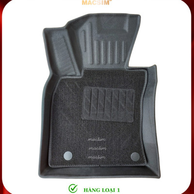 Thảm lót sàn ô tô 2 lớp cao cấp dành cho xe Toyota Camry 2018+ (sd) nhãn hiệu Macsim chất liệu TPE màu đen