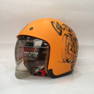 Mũ Bảo Hiểm 3/4 M139 - Cam Tem