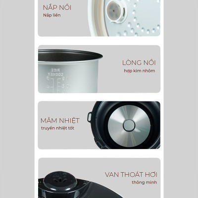 Nồi Cơm Điện HAMM HRC-1804 (1.8 lít) - Hàng Chính Hãng