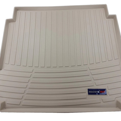 Thảm lót cốp xe ô tô màu be BMW X5 2008-2017 - Lux SA nhãn hiệu Macsim chất liệu TPV cao cấp