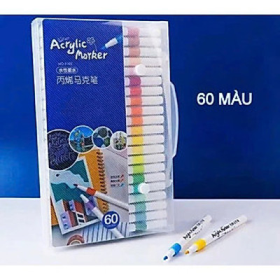 Bút Màu Acrylic Marker 60 Màu – Màu Sắc Tươi Sáng, Vẽ Được Trên Mọi Chất Liệu, Chồng Màu Dễ Dàng - HÀNG CHÍNH HÃNG MINIIN