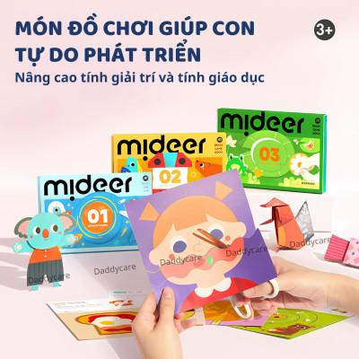 Giấy Gấp Origami Mideer Origami 3 cấp độ, Đồ Chơi Thủ Công giáo dục sáng tạo Cho Bé
