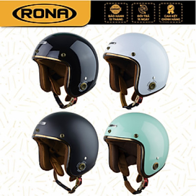 Mũ Bảo Hiểm 3/4 RONA R8 Freesize Vòng Đầu 55-59cm - Hàng Chính Hãng