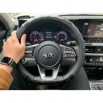 Bọc Vô Lăng, Bọc Tay Lái Mẫu Chữ D Custom- lắp vừa Cho Xe Kia Seltos, XL7, Almera...