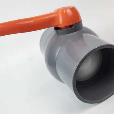 Van uPVC thân đúc bi nhưa ABS 90, 114mm Eurolife EL-VN (tay cam)