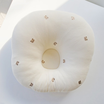 Gối chống trào ngược Rototo Bebe phiên bản giới hạn vỏ Airmesh Waffle thêu hoạ tiết mèo