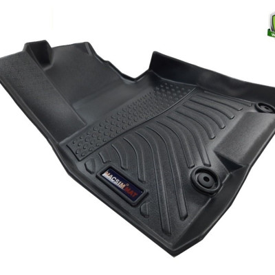 Thảm lót sàn xe ô tô Hyundai Genesis G80 Nhãn hiệu Macsim chất liệu nhựa TPE cao cấp màu đen