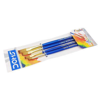 Bộ 4 Cây Cọ Vẽ Đầu Dẹp - DOMS Artistic 8063