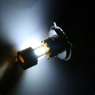 Đèn Fa Led 3 tim chân H4 ánh sáng trắng cho xe máy - Hàng chính hãng 