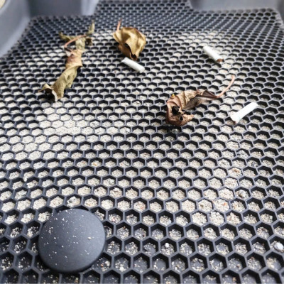 Thảm 2 lớp (sd3) dạng lưới lục giác cho Hyundai Venue 2023+ bề mặt cao su siêu sạch nhãn hiệu Macsim