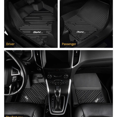 Thảm lót sàn xe ô tô Ford F150 2012-đến nay Nhãn hiệu Macsim 3W chất liệu nhựa TPE đúc khuôn cao cấp - màu đen